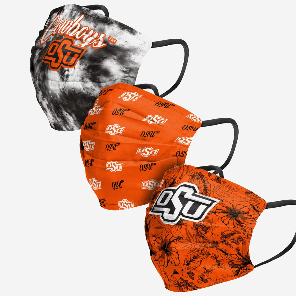 Oklahoma State Cowboys Womens Matchday 3 Pack Face Cover FOCO - FOCO.com