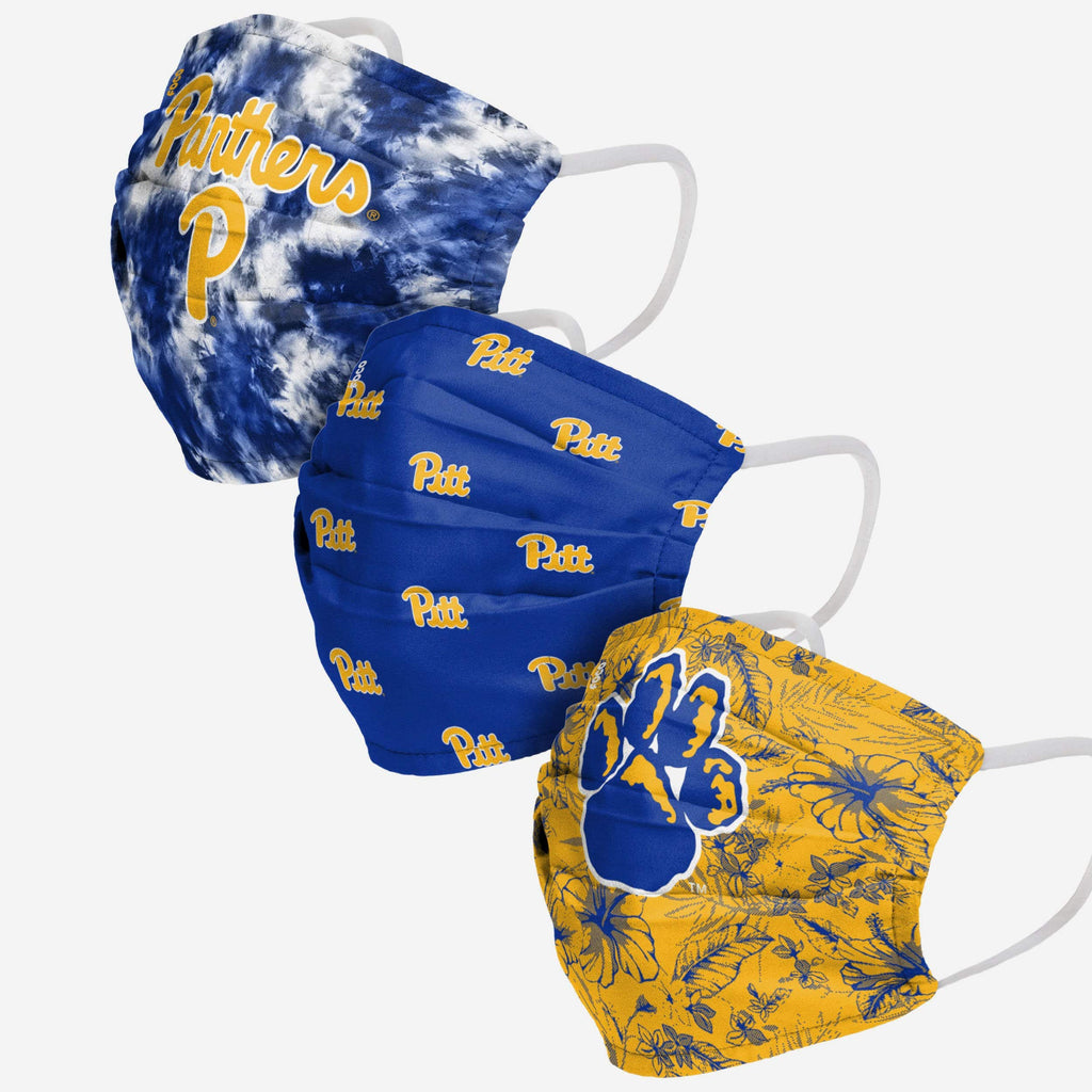 Pittsburgh Panthers Womens Matchday 3 Pack Face Cover FOCO - FOCO.com