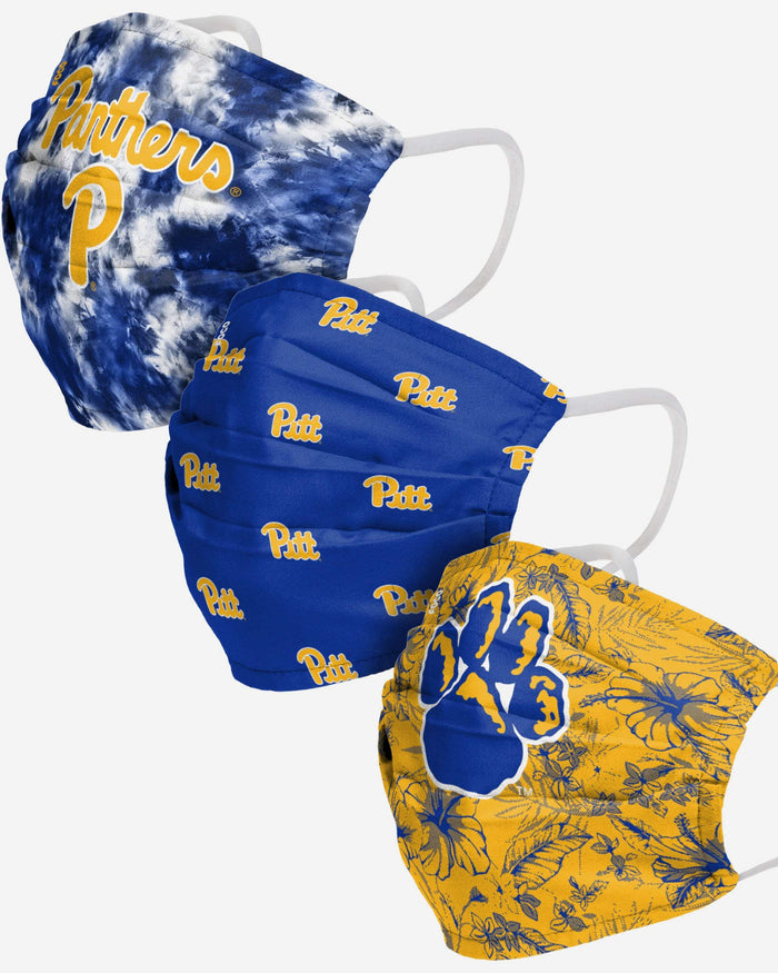 Pittsburgh Panthers Womens Matchday 3 Pack Face Cover FOCO - FOCO.com