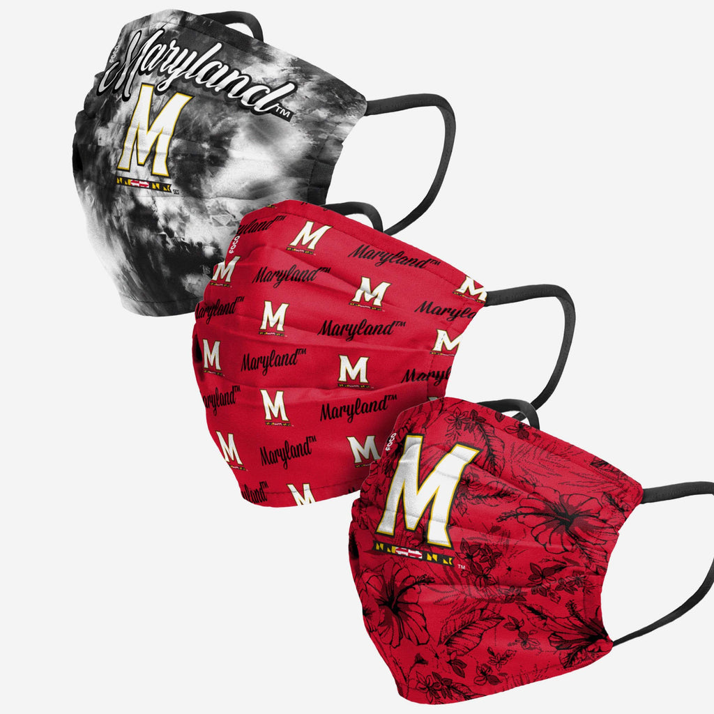 Maryland Terrapins Womens Matchday 3 Pack Face Cover FOCO - FOCO.com