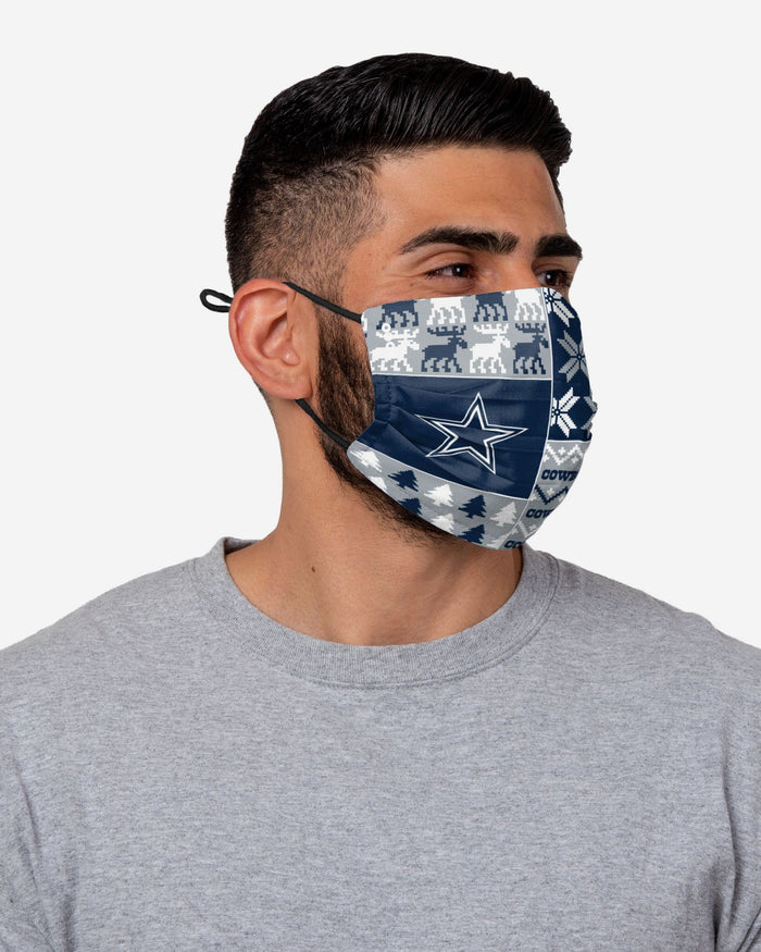 Dallas Cowboys Busy Block Adjustable Face Cover FOCO - FOCO.com
