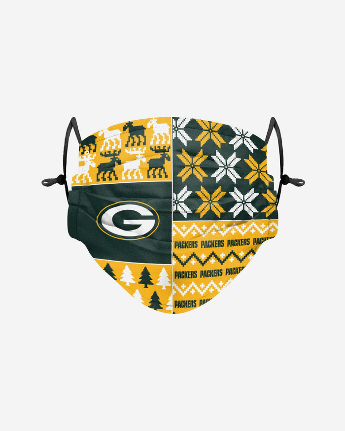 Green Bay Packers Busy Block Adjustable Face Cover FOCO - FOCO.com