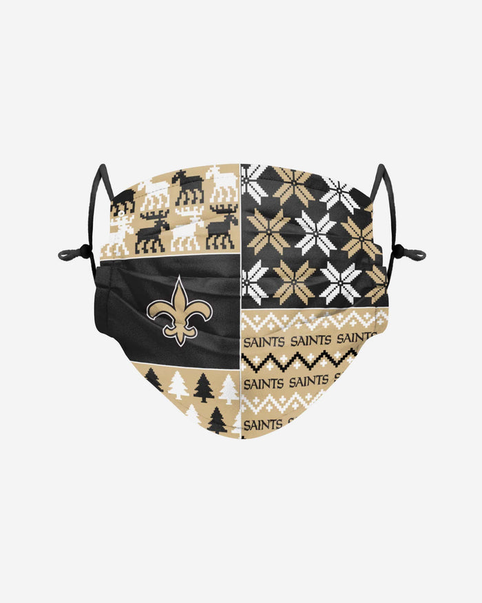 New Orleans Saints Busy Block Adjustable Face Cover FOCO - FOCO.com