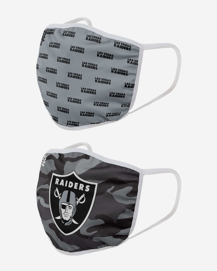 Las Vegas Raiders Clutch 2 Pack Face Cover FOCO - FOCO.com