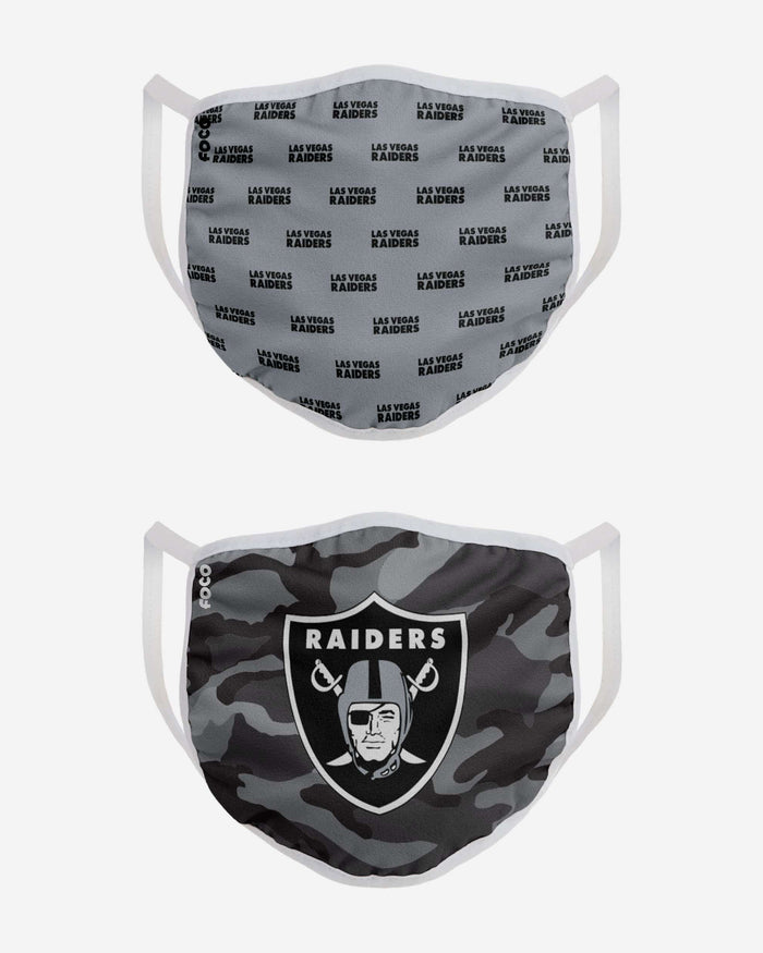 Las Vegas Raiders Clutch 2 Pack Face Cover FOCO - FOCO.com