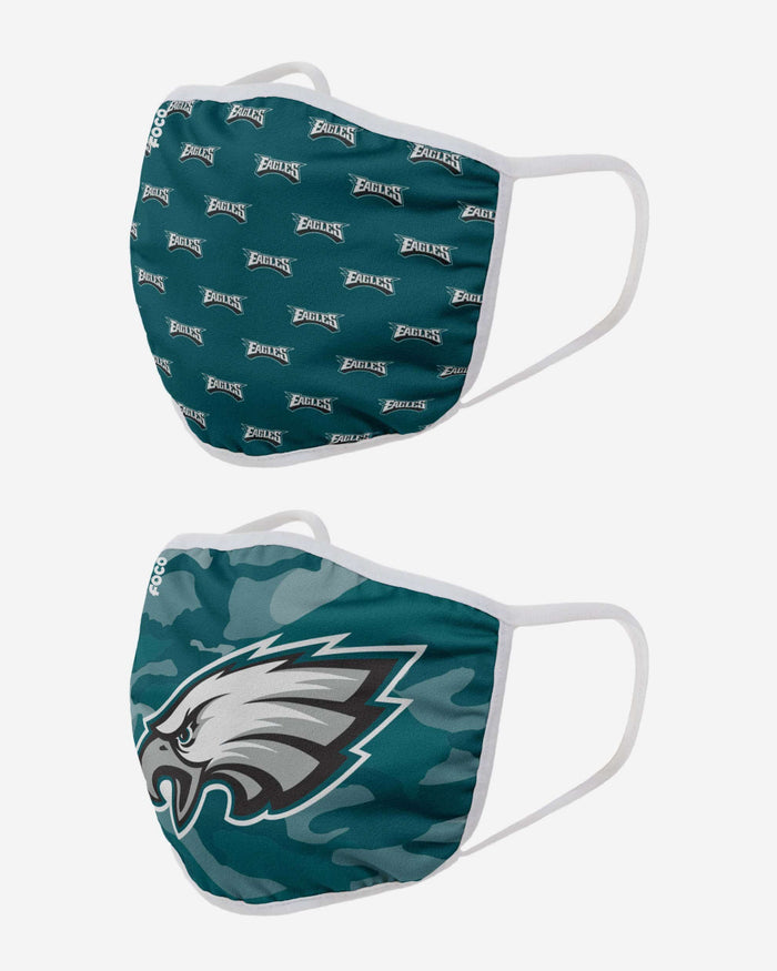 Philadelphia Eagles Clutch 2 Pack Face Cover FOCO - FOCO.com