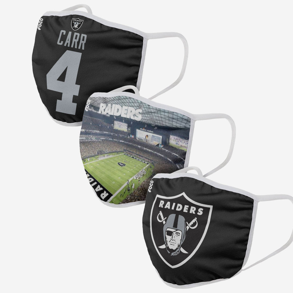 Las Vegas Raiders Fan Fest 3 Pack Face Cover FOCO - FOCO.com