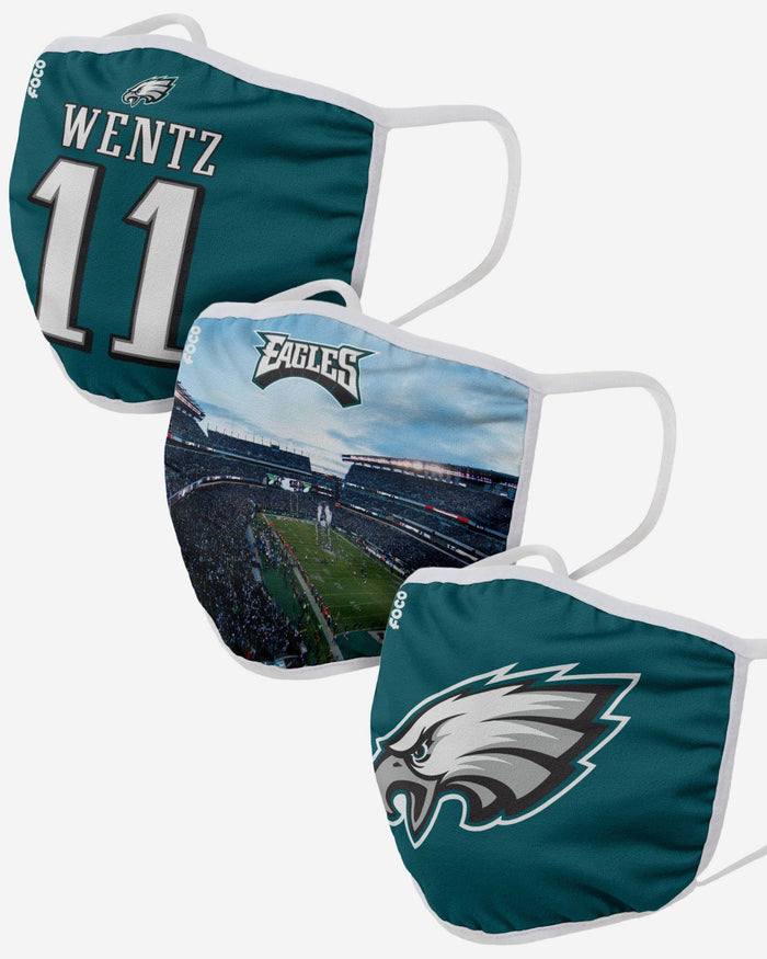 Philadelphia Eagles Fan Fest 3 Pack Face Cover FOCO - FOCO.com