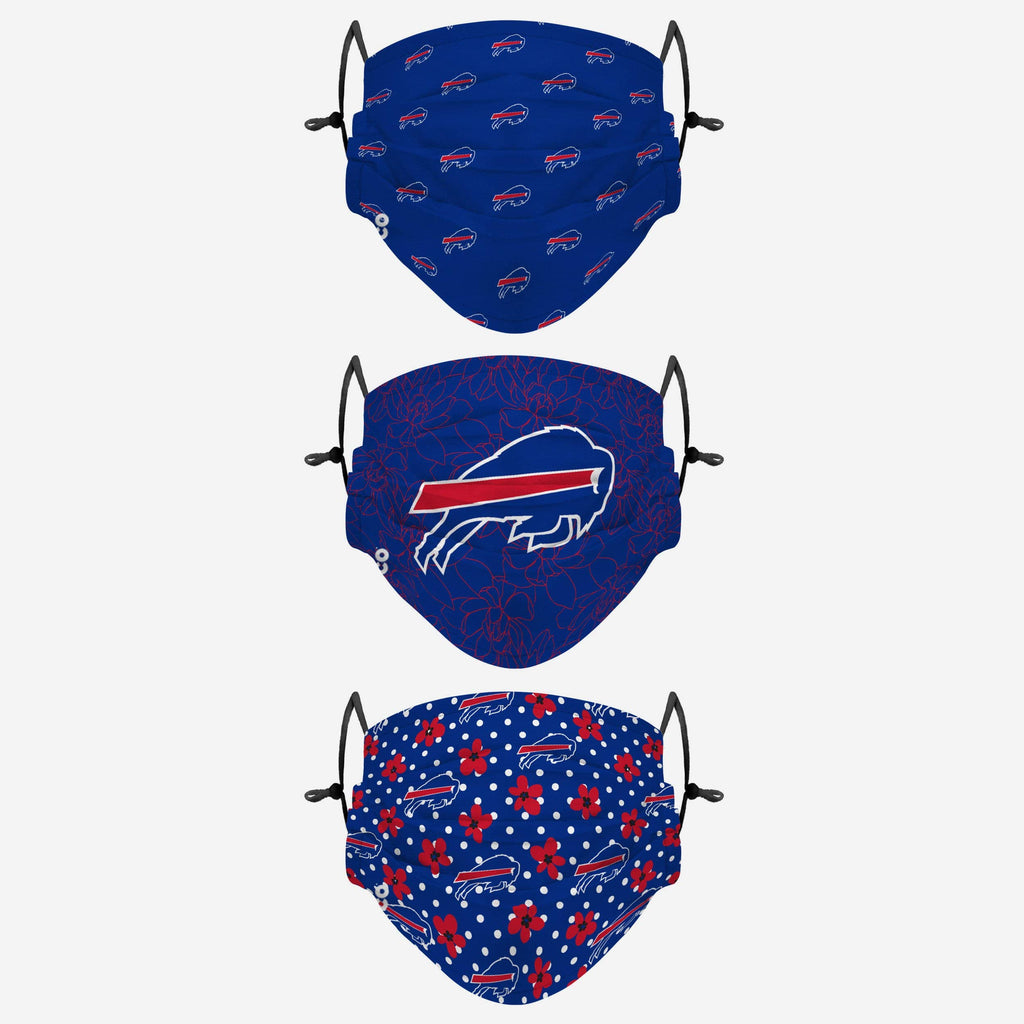 Buffalo Bills Gameday Gardener 3 Pack Face Cover FOCO - FOCO.com