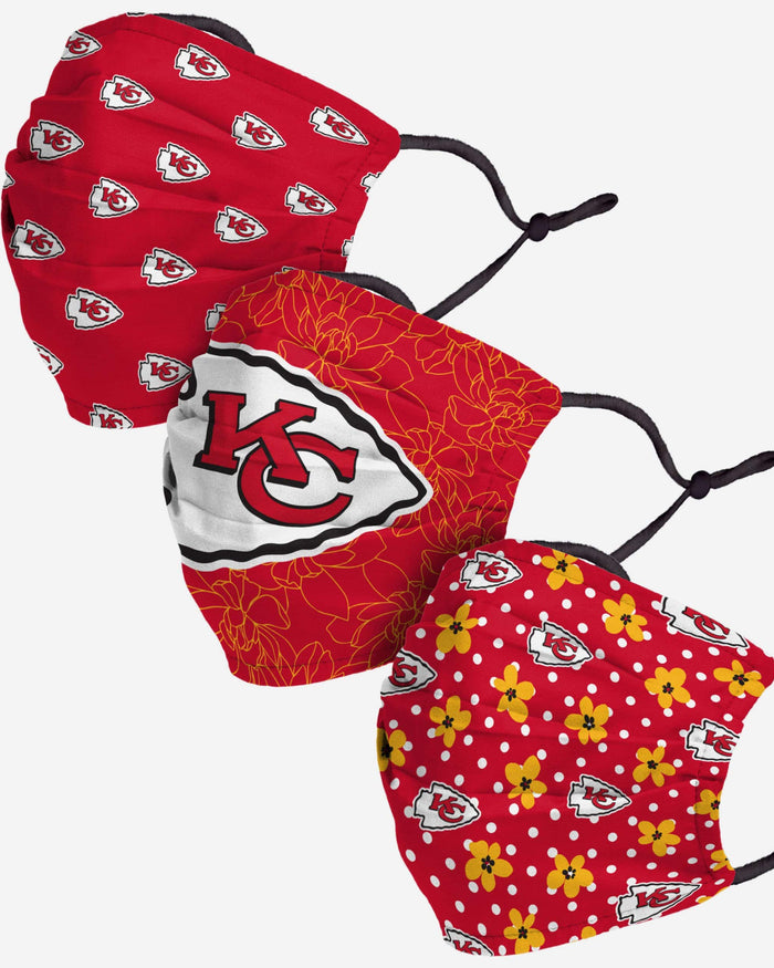 Kansas City Chiefs Gameday Gardener 3 Pack Face Cover FOCO - FOCO.com