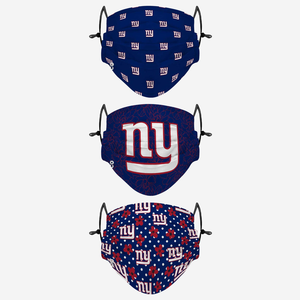 New York Giants Gameday Gardener 3 Pack Face Cover FOCO - FOCO.com