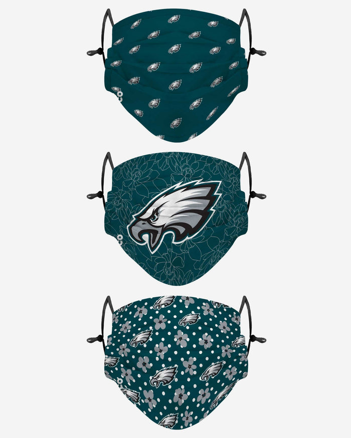 Philadelphia Eagles Gameday Gardener 3 Pack Face Cover FOCO - FOCO.com