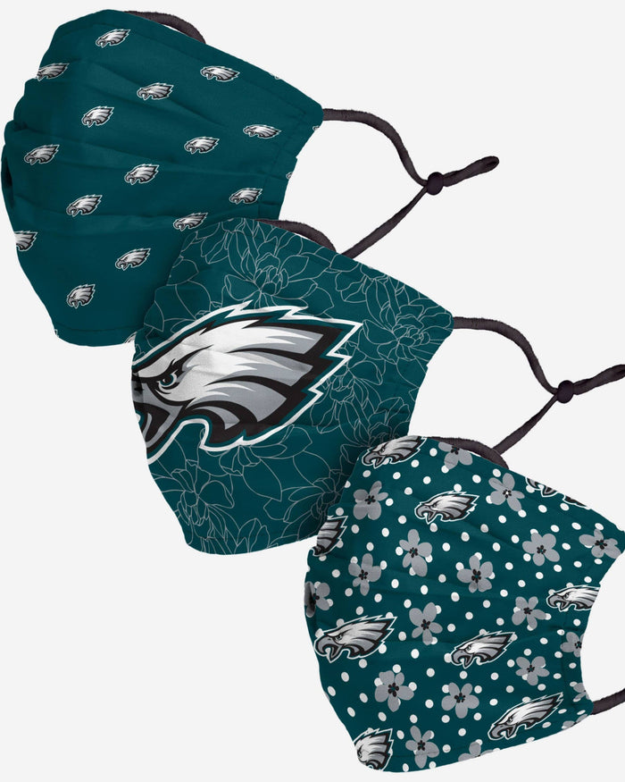 Philadelphia Eagles Gameday Gardener 3 Pack Face Cover FOCO - FOCO.com