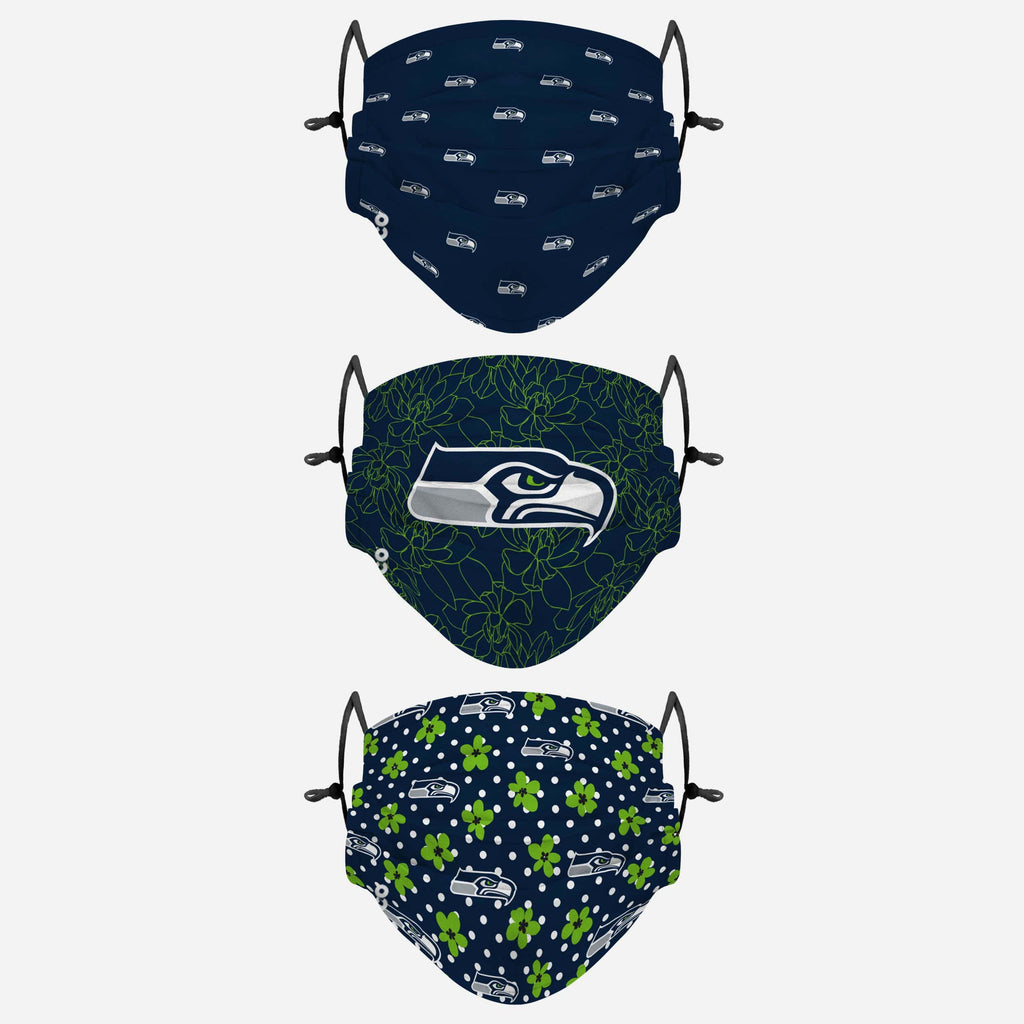 Seattle Seahawks Gameday Gardener 3 Pack Face Cover FOCO - FOCO.com