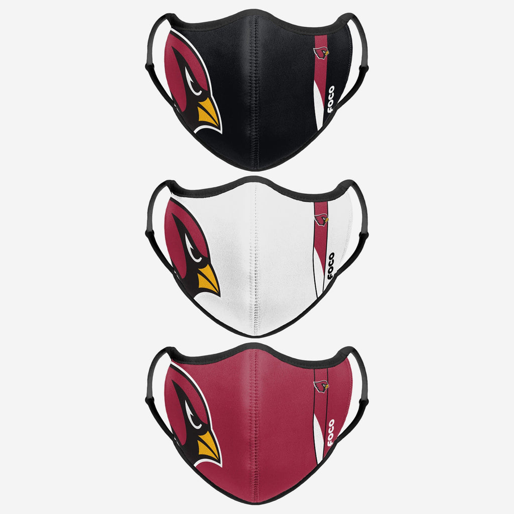 Arizona Cardinals Sport 3 Pack Face Cover FOCO - FOCO.com