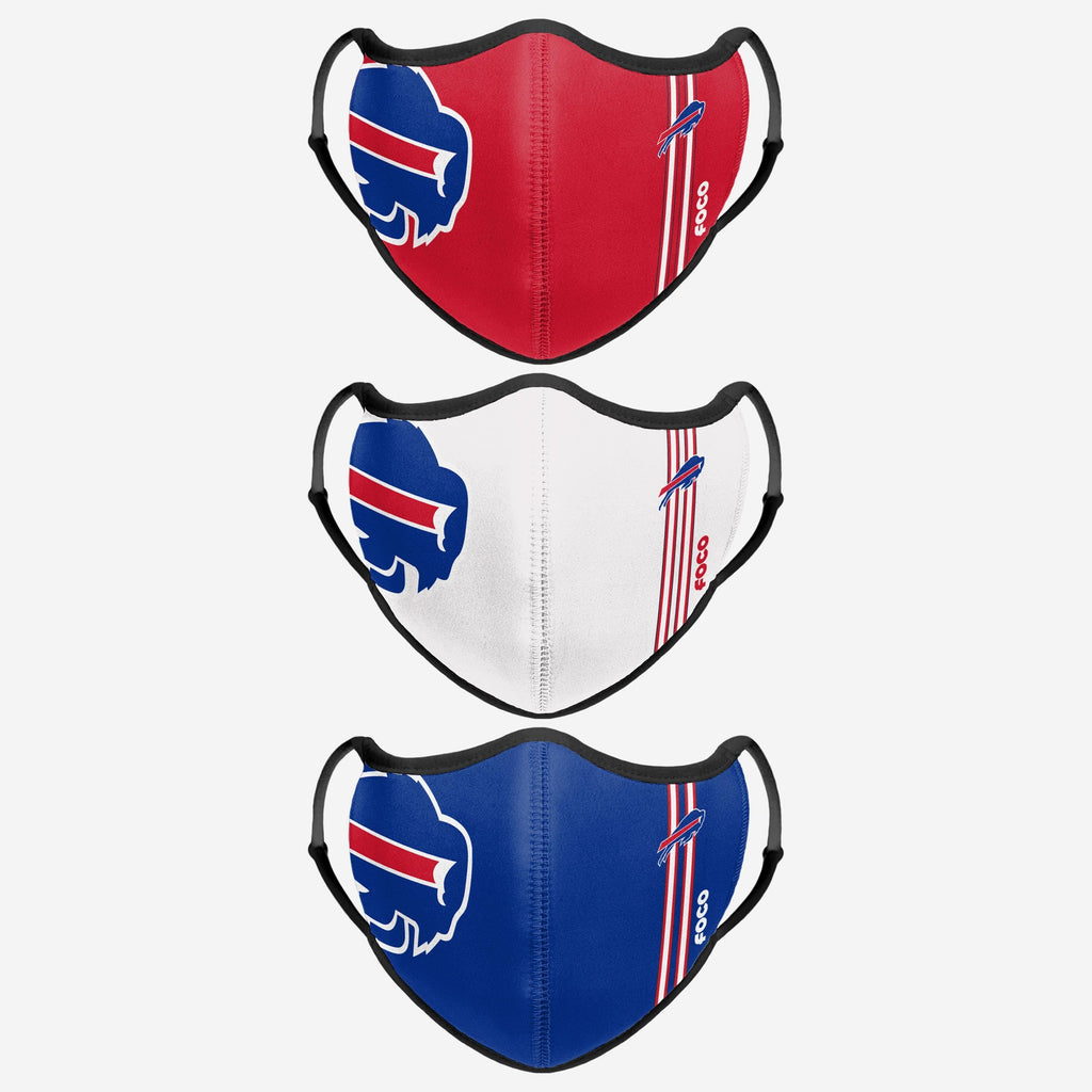 Buffalo Bills Sport 3 Pack Face Cover FOCO - FOCO.com