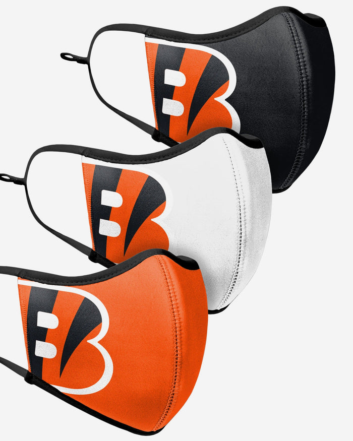 Cincinnati Bengals Sport 3 Pack Face Cover FOCO - FOCO.com