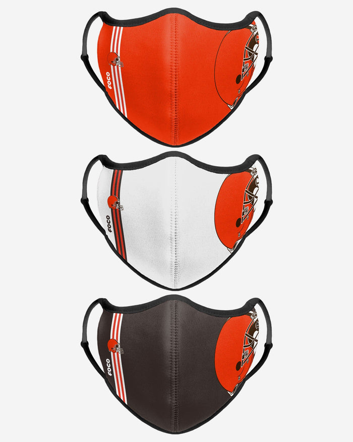 Cleveland Browns Sport 3 Pack Face Cover FOCO - FOCO.com