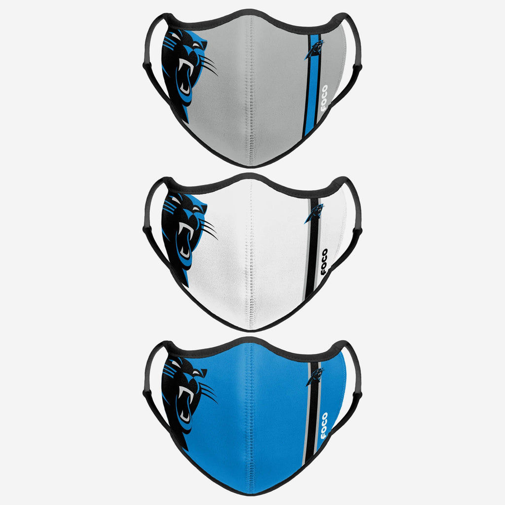 Carolina Panthers Sport 3 Pack Face Cover FOCO - FOCO.com