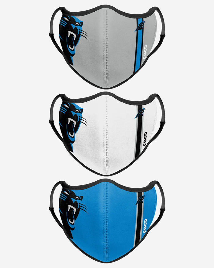 Carolina Panthers Sport 3 Pack Face Cover FOCO - FOCO.com