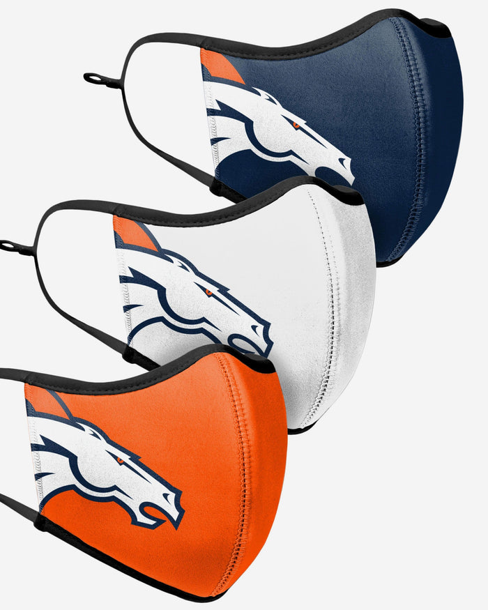 Denver Broncos Sport 3 Pack Face Cover FOCO - FOCO.com