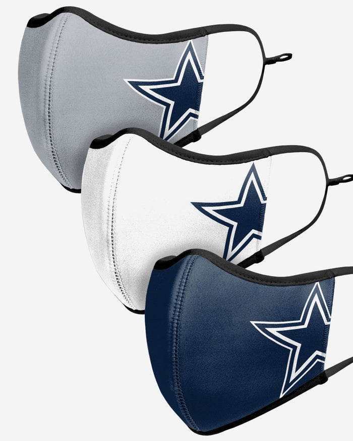 Dallas Cowboys Sport 3 Pack Face Cover FOCO - FOCO.com