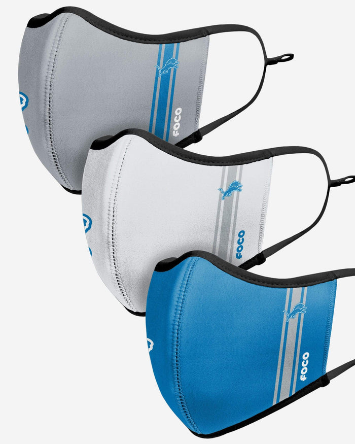 Detroit Lions Sport 3 Pack Face Cover FOCO - FOCO.com