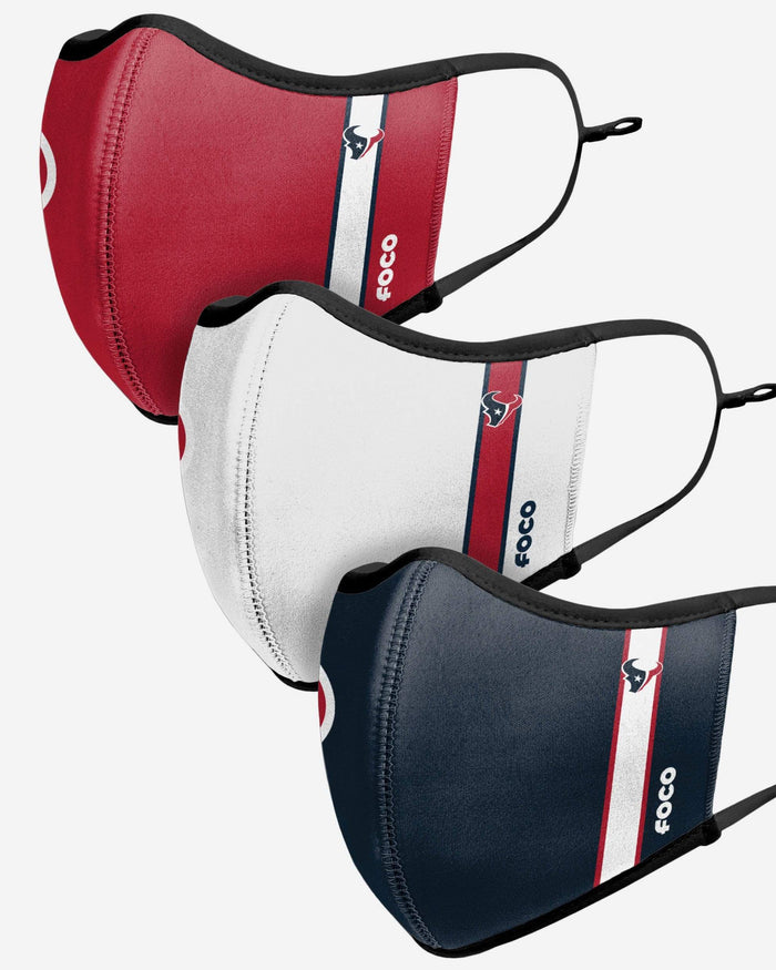 Houston Texans Sport 3 Pack Face Cover FOCO - FOCO.com