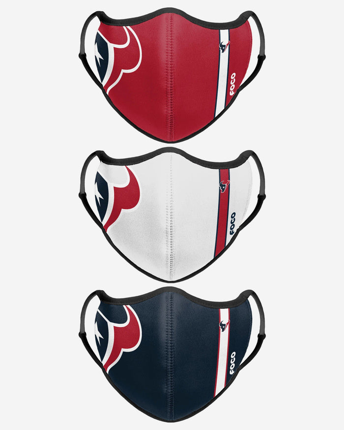 Houston Texans Sport 3 Pack Face Cover FOCO - FOCO.com