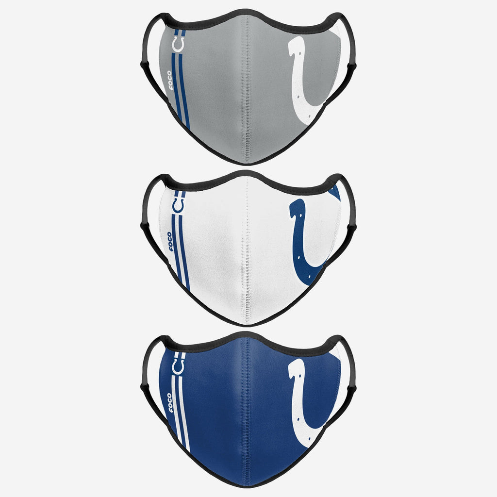 Indianapolis Colts Sport 3 Pack Face Cover FOCO - FOCO.com