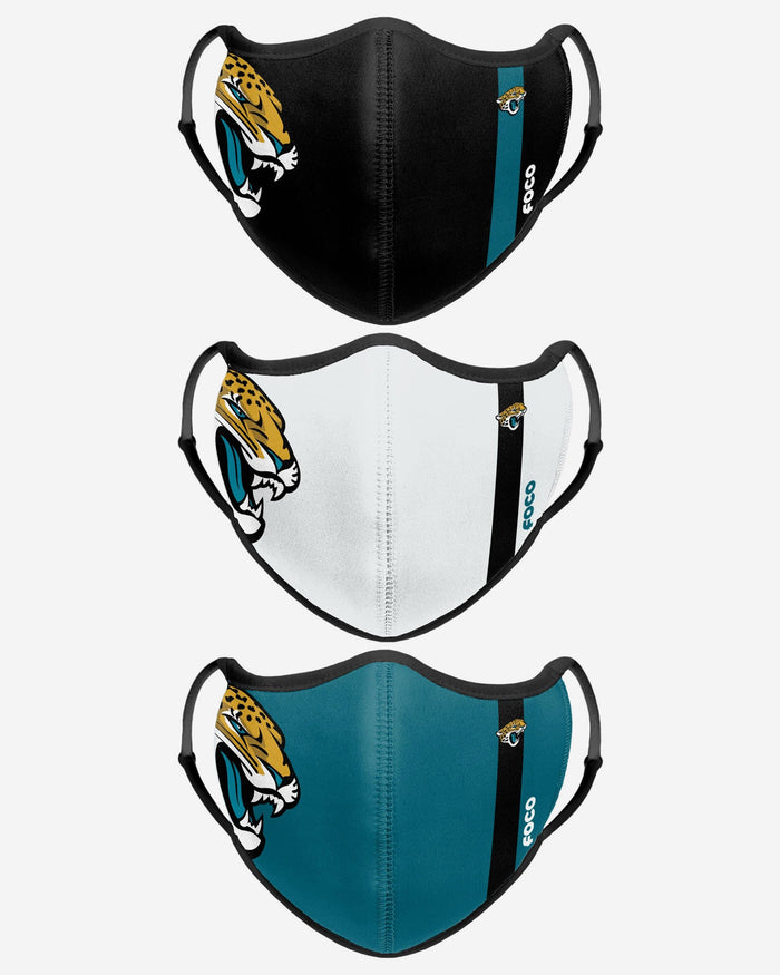 Jacksonville Jaguars Sport 3 Pack Face Cover FOCO - FOCO.com