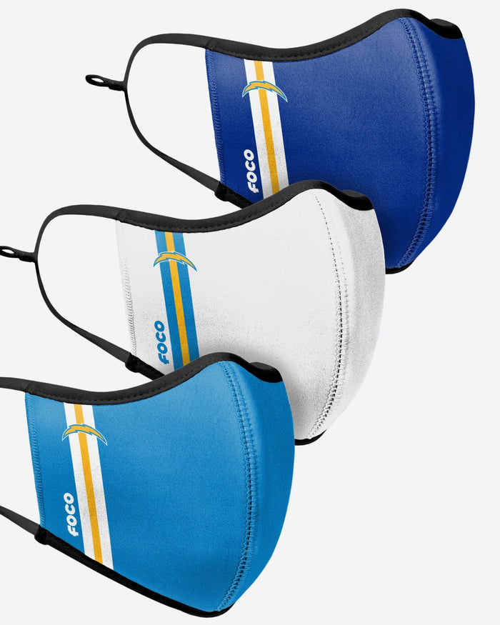 Los Angeles Chargers Sport 3 Pack Face Cover FOCO - FOCO.com