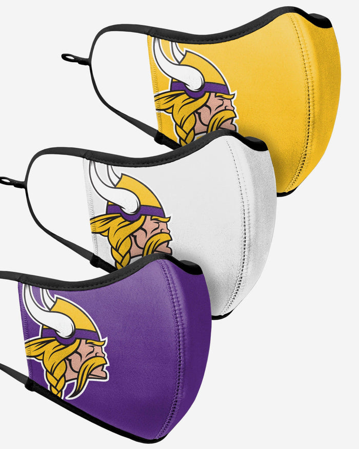 Minnesota Vikings Sport 3 Pack Face Cover FOCO - FOCO.com