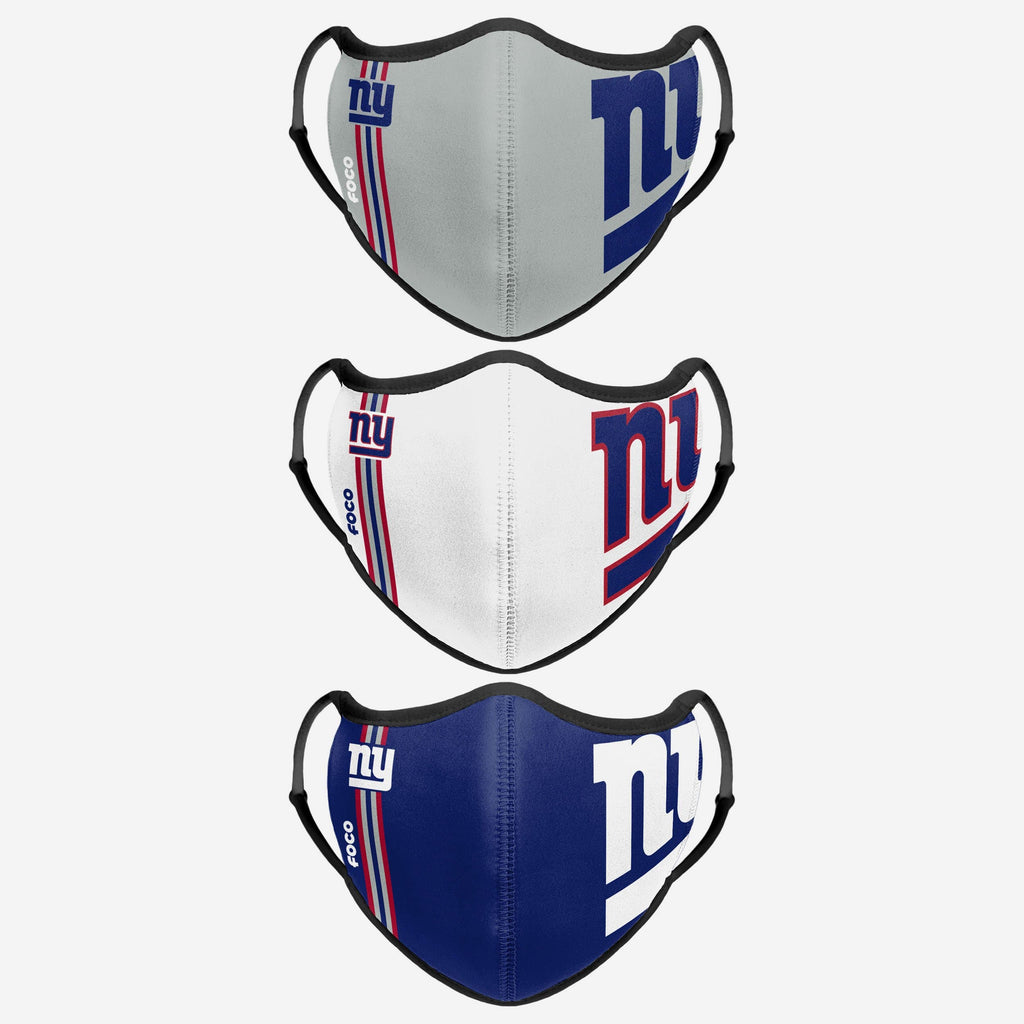 New York Giants Sport 3 Pack Face Cover FOCO - FOCO.com