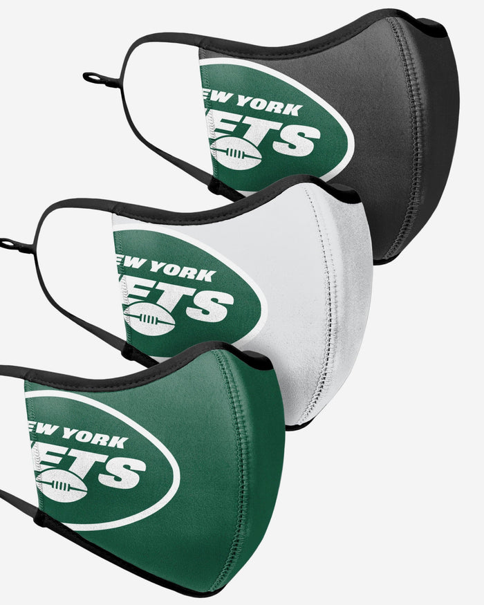 New York Jets Sport 3 Pack Face Cover FOCO - FOCO.com