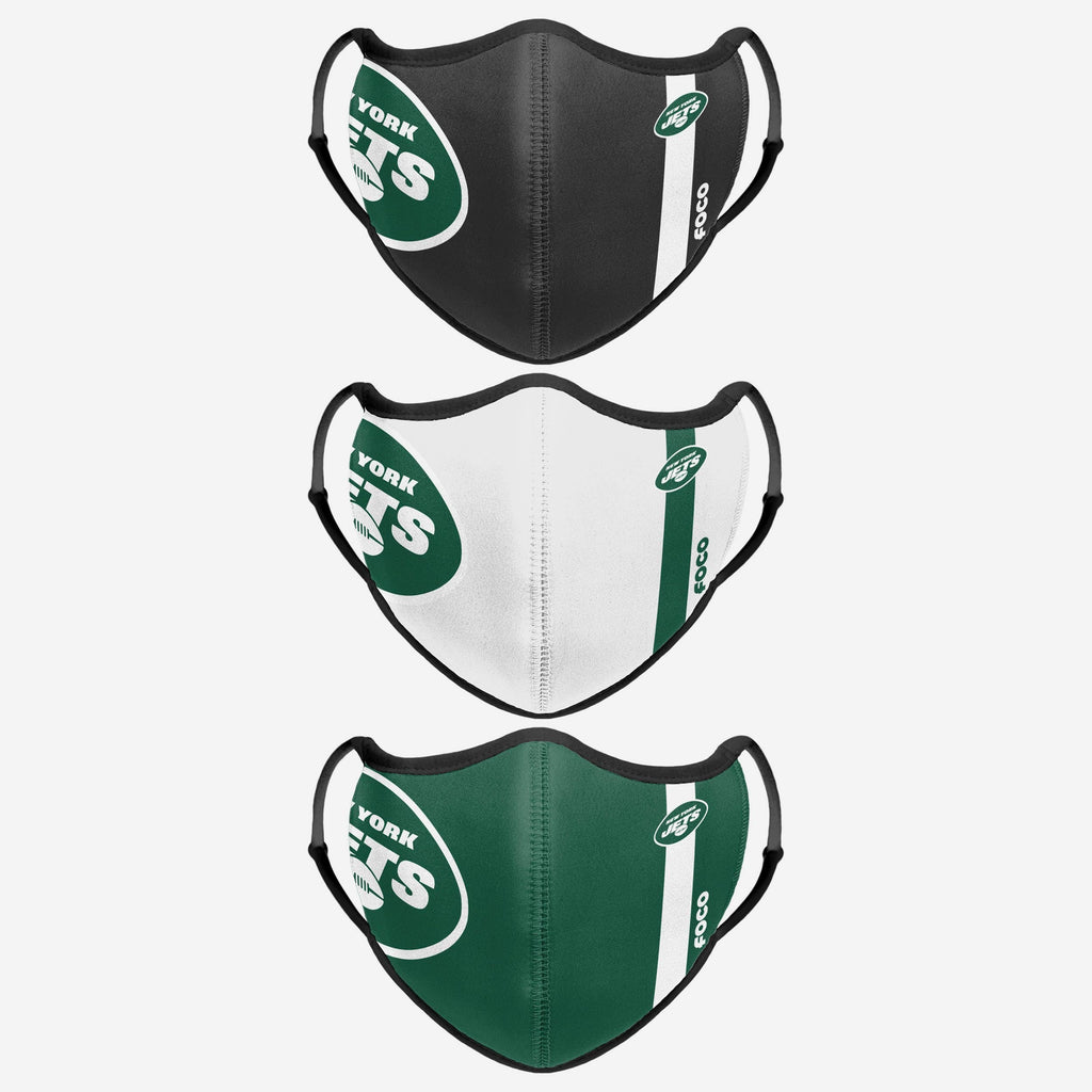 New York Jets Sport 3 Pack Face Cover FOCO - FOCO.com