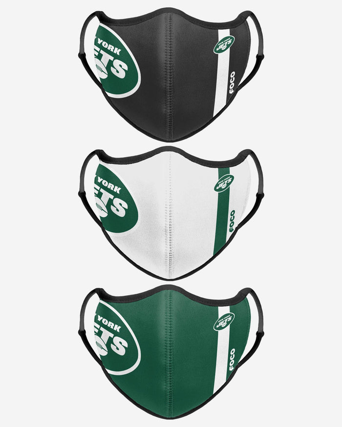 New York Jets Sport 3 Pack Face Cover FOCO - FOCO.com