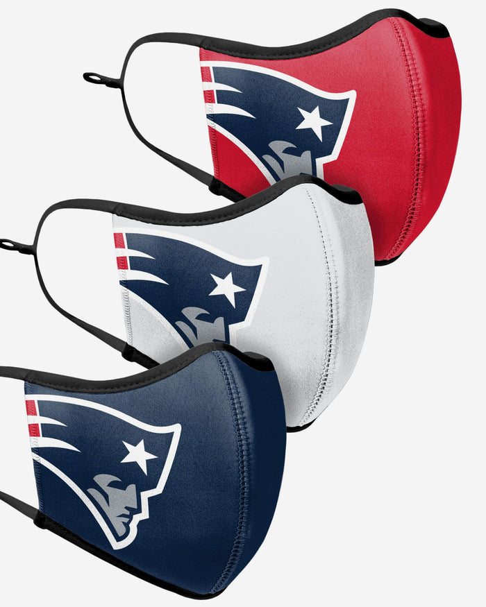 New England Patriots Sport 3 Pack Face Cover FOCO - FOCO.com