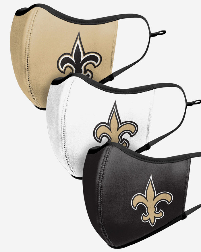 New Orleans Saints Sport 3 Pack Face Cover FOCO - FOCO.com