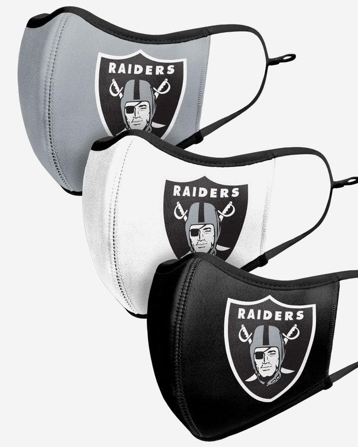 Las Vegas Raiders Sport 3 Pack Face Cover FOCO - FOCO.com