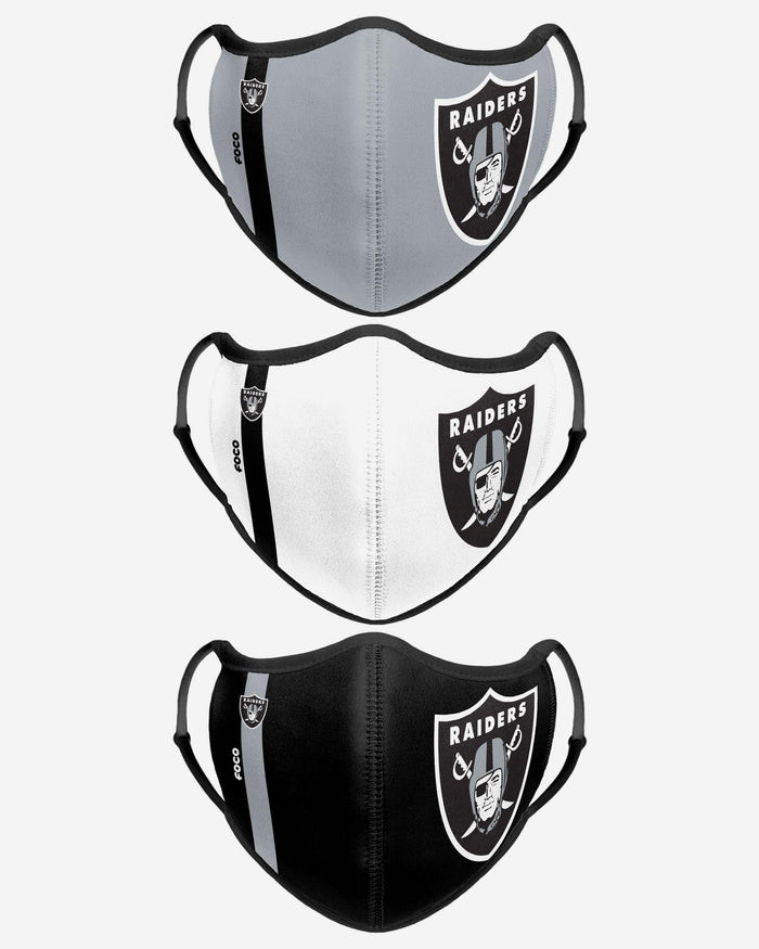 Las Vegas Raiders Sport 3 Pack Face Cover FOCO - FOCO.com