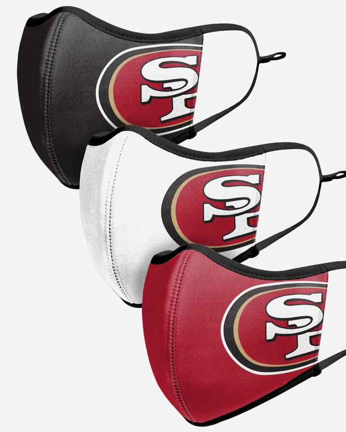 San Francisco 49ers Sport 3 Pack Face Cover FOCO - FOCO.com