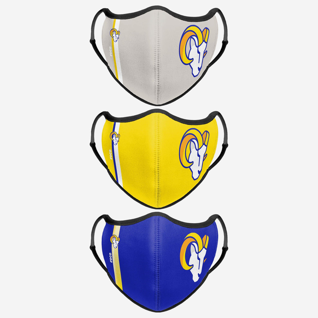 Los Angeles Rams Sport 3 Pack Face Cover FOCO - FOCO.com