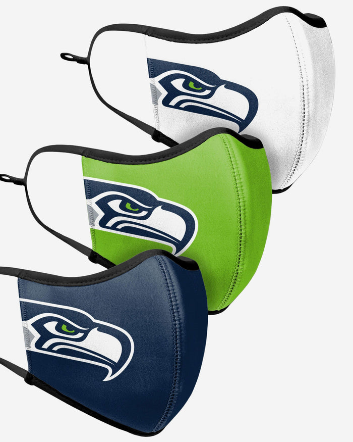 Seattle Seahawks Sport 3 Pack Face Cover FOCO - FOCO.com