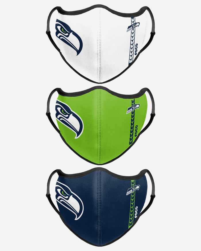 Seattle Seahawks Sport 3 Pack Face Cover FOCO - FOCO.com