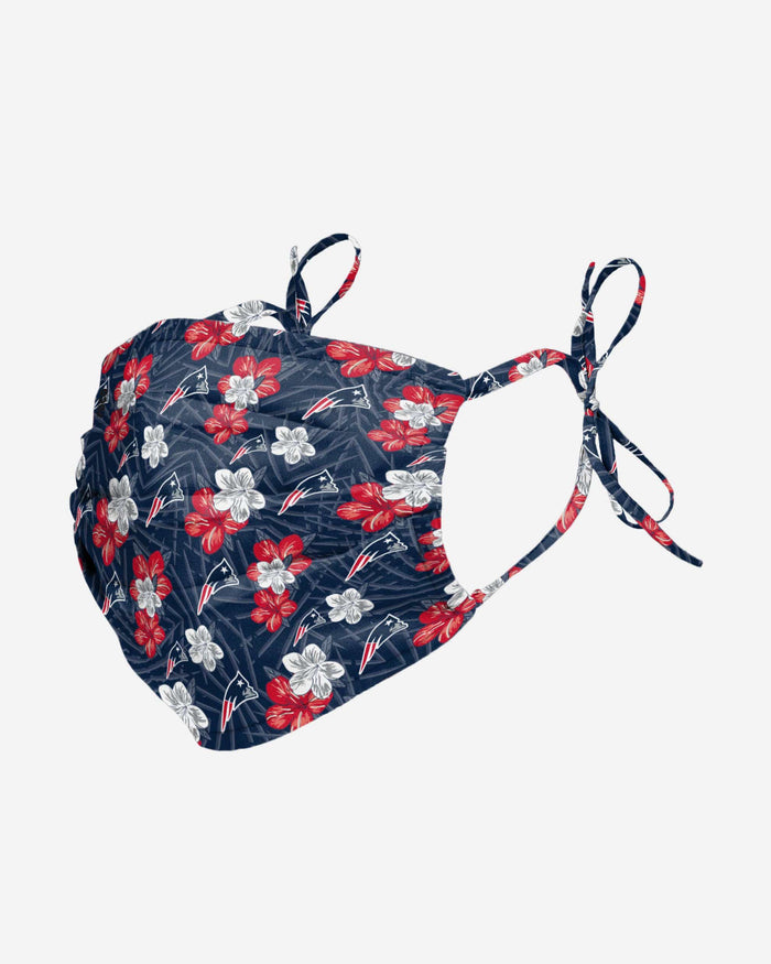 New England Patriots Hibiscus Tie-Back Face Cover FOCO - FOCO.com