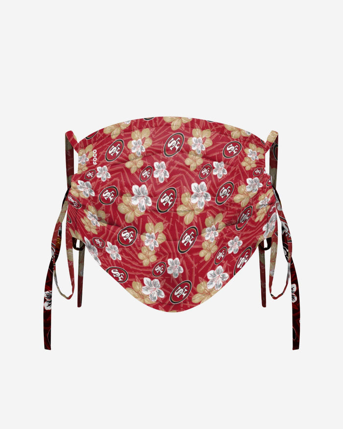 San Francisco 49ers Hibiscus Tie-Back Face Cover FOCO - FOCO.com