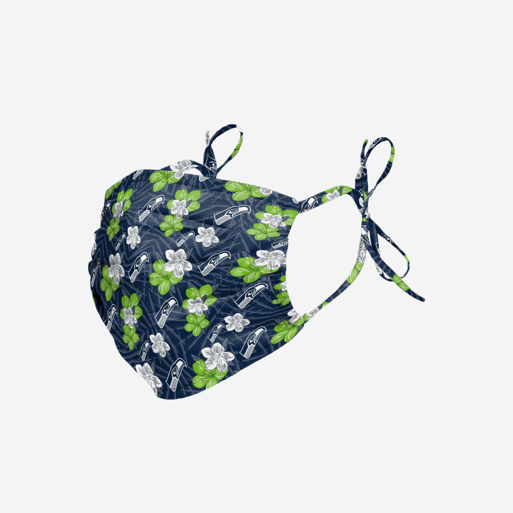 Seattle Seahawks Hibiscus Tie-Back Face Cover FOCO - FOCO.com