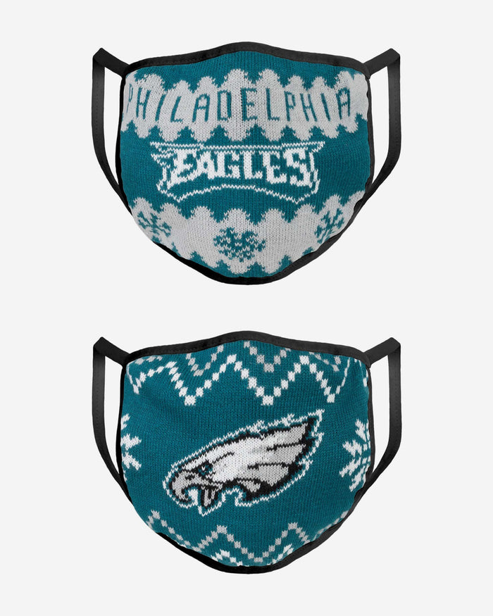 Philadelphia Eagles Knit 2 Pack Face Cover FOCO - FOCO.com