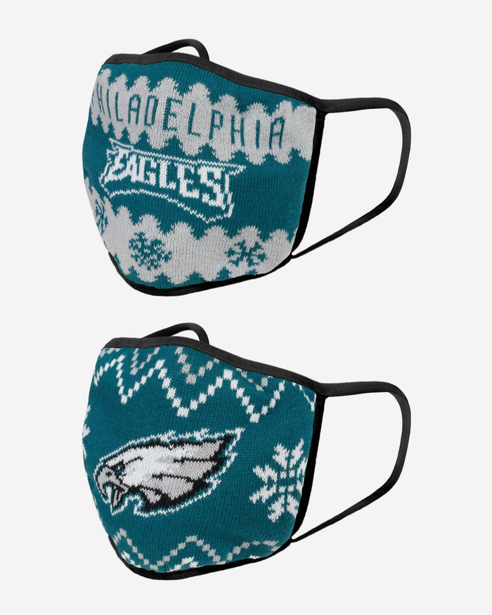 Philadelphia Eagles Knit 2 Pack Face Cover FOCO - FOCO.com